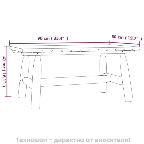 Градински лаундж комплект от 5 части, масивно дърво смърч