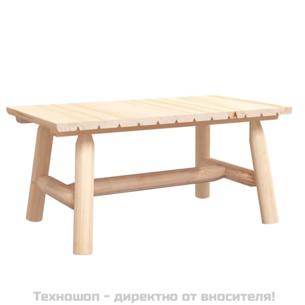 Градински лаундж комплект от 3 части, масивно дърво смърч