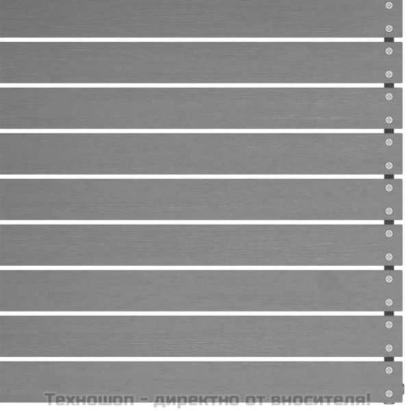 Градински среден диван с възглавници антрацит, борово дърво