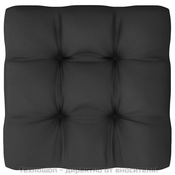 Градински лаундж комплект, 7 части, с възглавници, бор масив