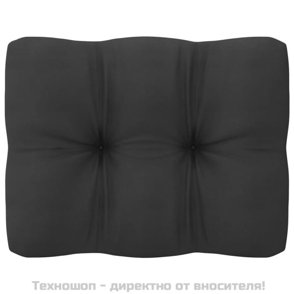 Градински лаундж комплект, 7 части, с възглавници, бор масив