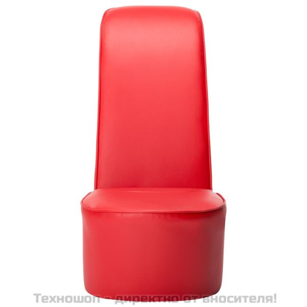 Стол във форма на обувка на висок ток, червен, изкуствена кожа