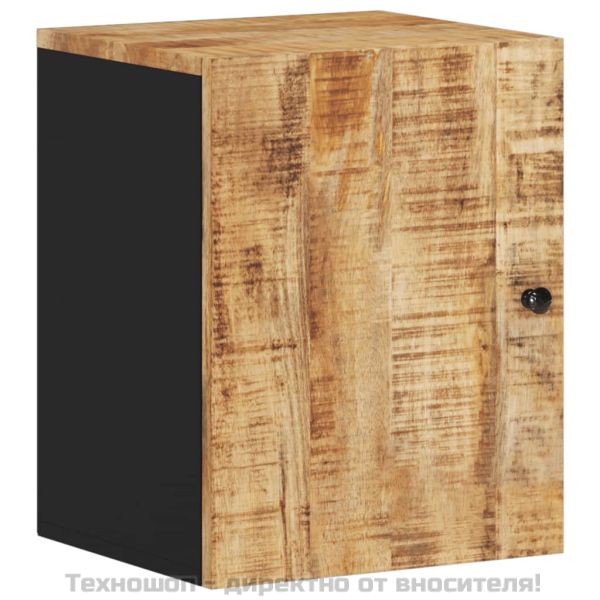 Стенен шкаф за баня 38x33x48 см масивно мангово дърво