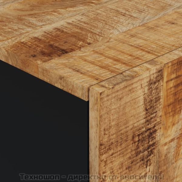 Стенен шкаф за баня 38x33x48 см масивно мангово дърво