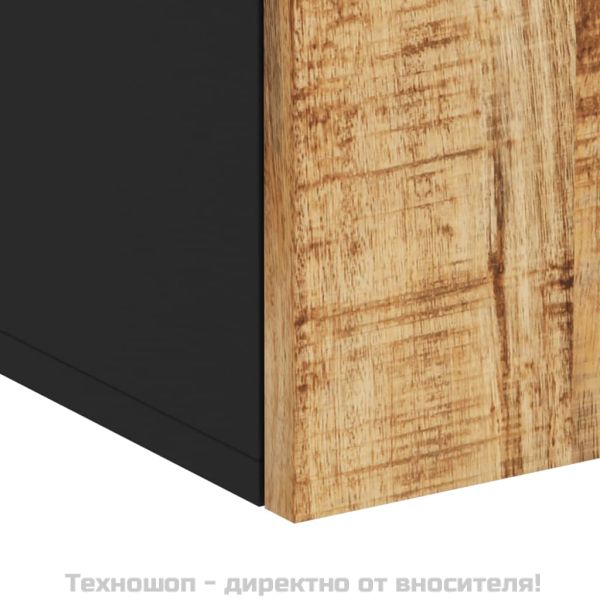 Стенен шкаф за баня 38x33x48 см масивно мангово дърво