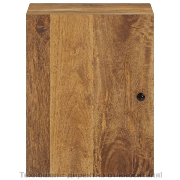 Стенен шкаф за баня 38x33x48 см масивно мангово дърво