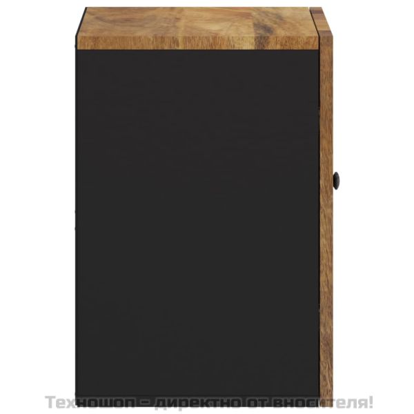 Стенен шкаф за баня 38x33x48 см масивно мангово дърво