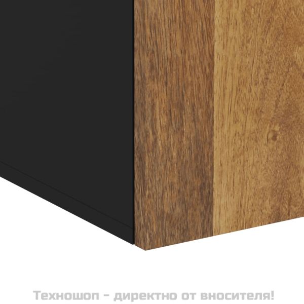 Стенен шкаф за баня 38x33x48 см масивно мангово дърво