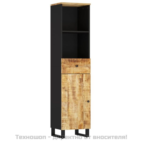 Шкаф за баня 38x33x160 см масивно мангово дърво