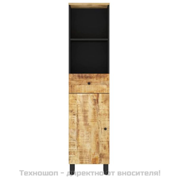 Шкаф за баня 38x33x160 см масивно мангово дърво