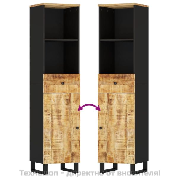 Шкаф за баня 38x33x160 см масивно мангово дърво