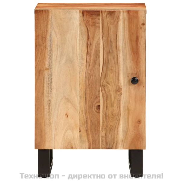 Шкаф за баня 38x33x58 см масивно акациево дърво