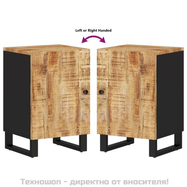 Шкаф за баня 38x33x58 см масивно мангово дърво