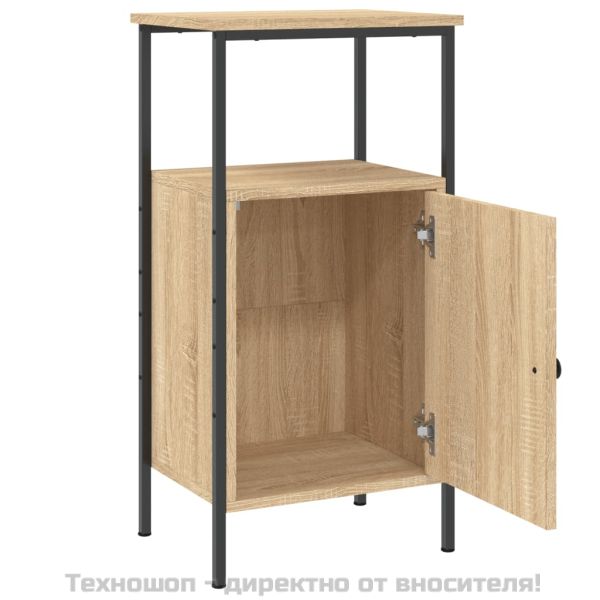Нощно шкафче, дъб сонома, 41x31x80 см, инженерно дърво