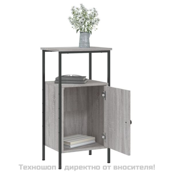 Нощно шкафче, сив сонома, 41x31x80 см, инженерно дърво