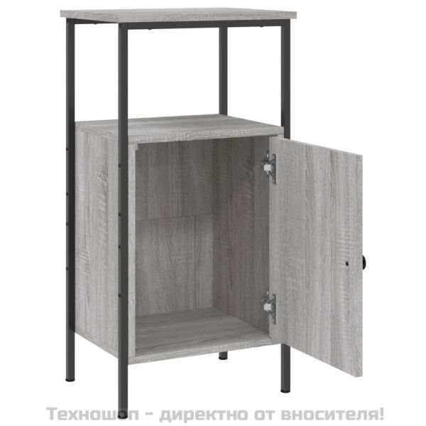 Нощно шкафче, сив сонома, 41x31x80 см, инженерно дърво