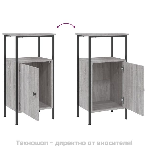 Нощно шкафче, сив сонома, 41x31x80 см, инженерно дърво