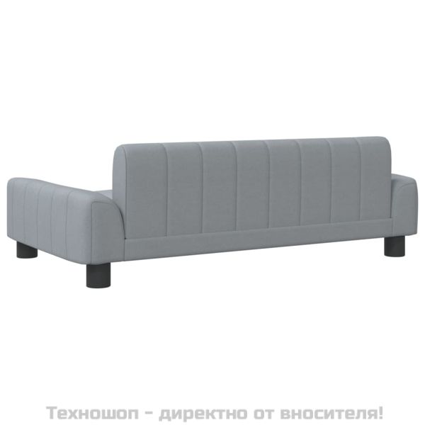Детски диван, светлосив, 90x53x30 см, текстил