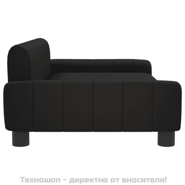 Детски диван черен 90x53x30 см изкуствена кожа
