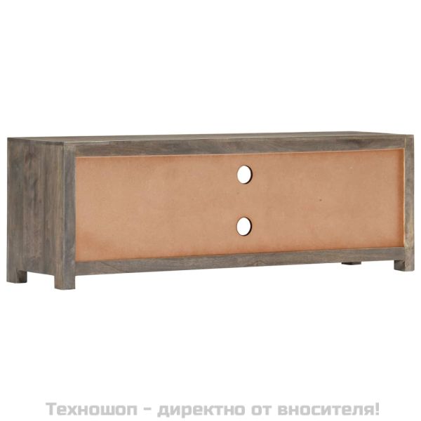 ТВ шкаф, сив, 120x30x40 см, манго масив