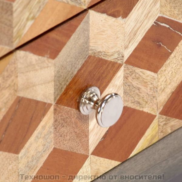 ТВ шкаф, сив, 120x30x40 см, манго масив