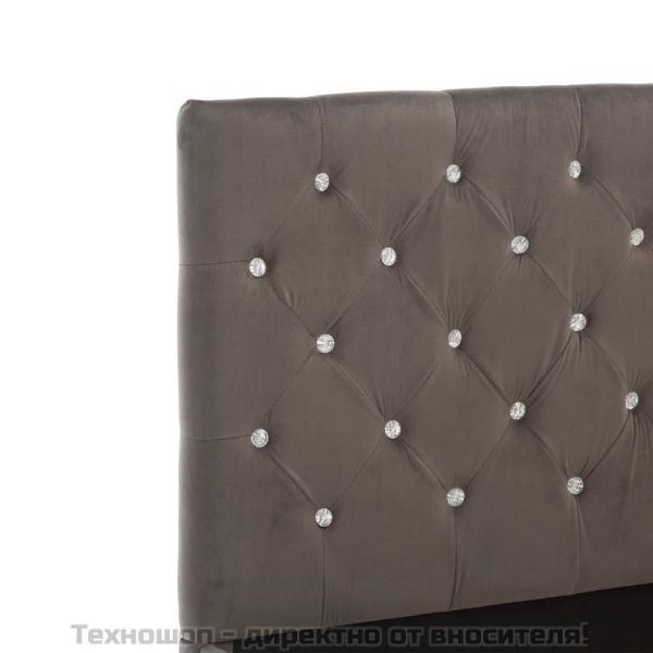 Рамка за легло сива кадифе 180x200 см