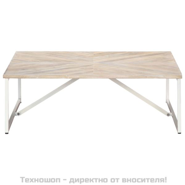 Маса за кафе, 110x110x36 см, мангово дърво масив