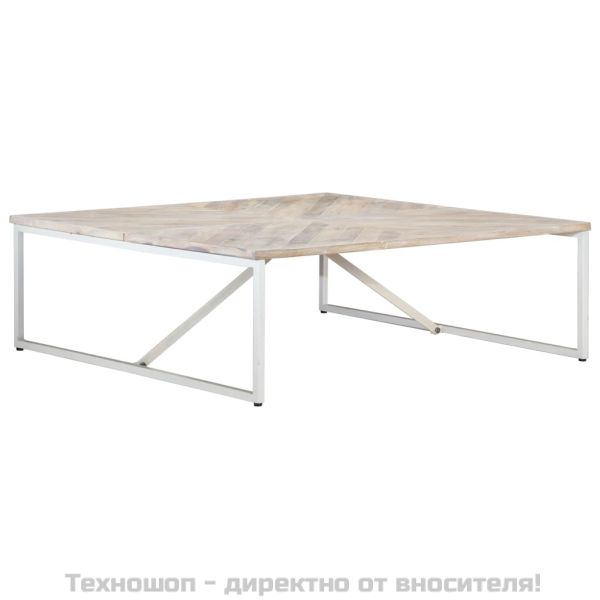 Маса за кафе, 110x110x36 см, мангово дърво масив