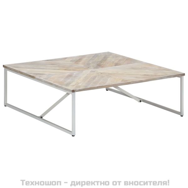 Маса за кафе, 110x110x36 см, мангово дърво масив