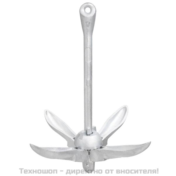 Сгъваема котва с въже сребриста 8 kg Горещо поцинкован чугун