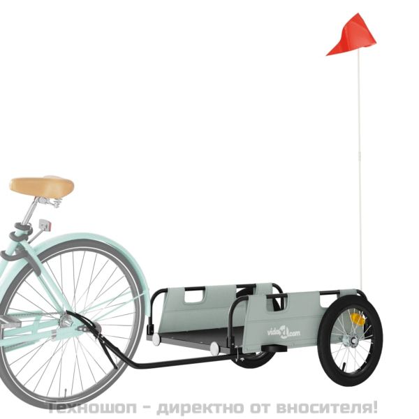 Ремарке за колело, сиво, Оксфорд плат и желязо