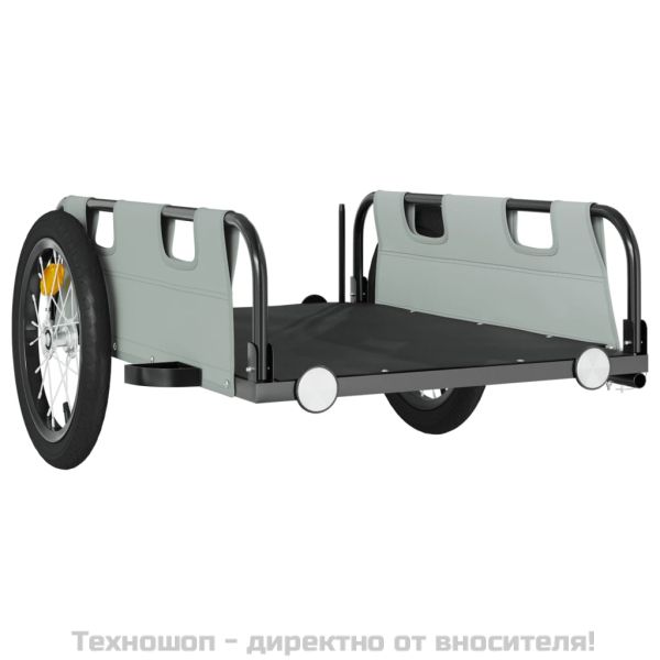 Ремарке за колело, сиво, Оксфорд плат и желязо