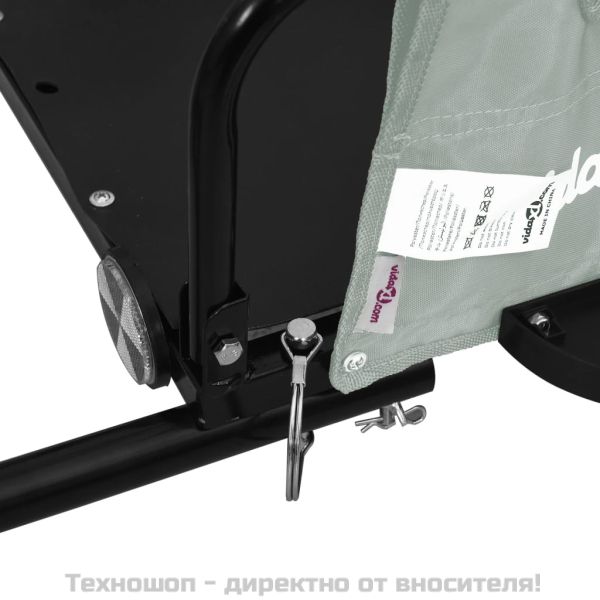 Ремарке за колело, сиво, Оксфорд плат и желязо