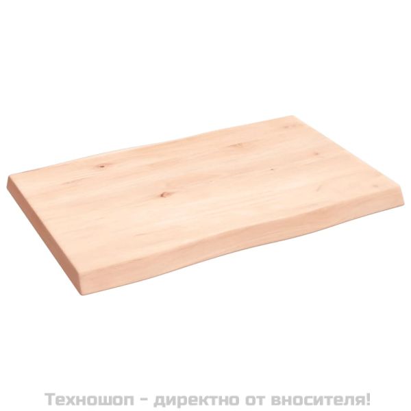 Плот за маса 60x40x(2-4) см необработено масивно дърво жив ръб