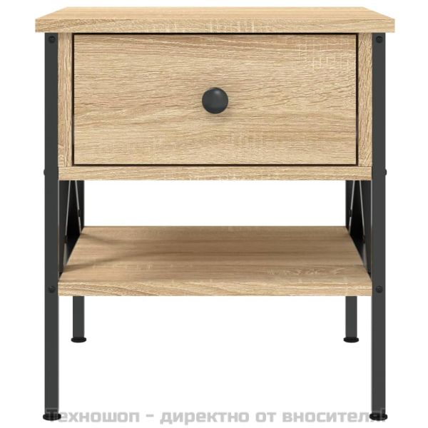 Нощна масичка, дъб сонома, 40x42x45 см, инженерно дърво