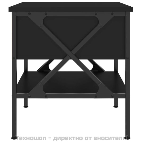 Нощна масичка, черна, 40x42x45 см, инженерно дърво