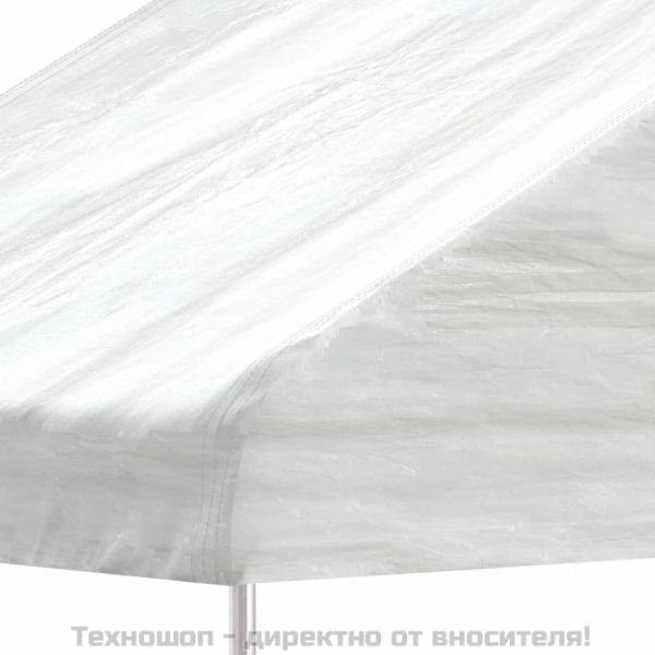 Навес с покрив бял 11,15x2,28x2,69 м полиетилен