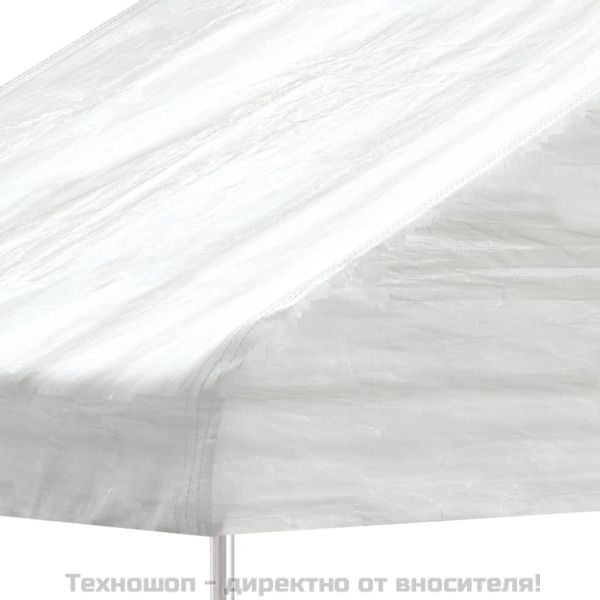 Навес с покрив бял 8,92x2,28x2,69 м полиетилен