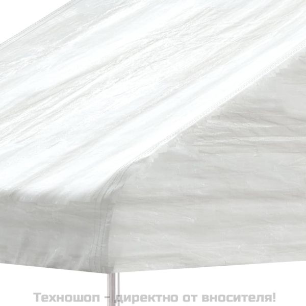 Навес с покрив бял 20,07x4,08x3,22 м полиетилен