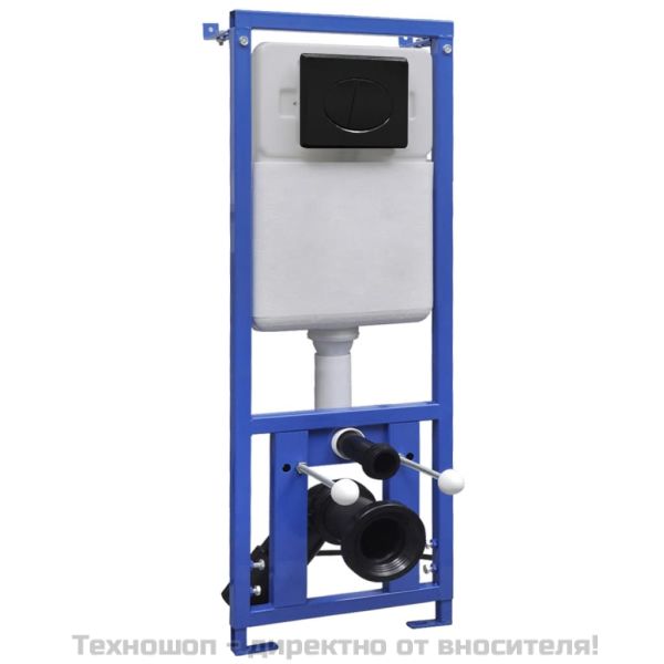 Окачена тоалетна без ръбове със скрито казанче черна керамика