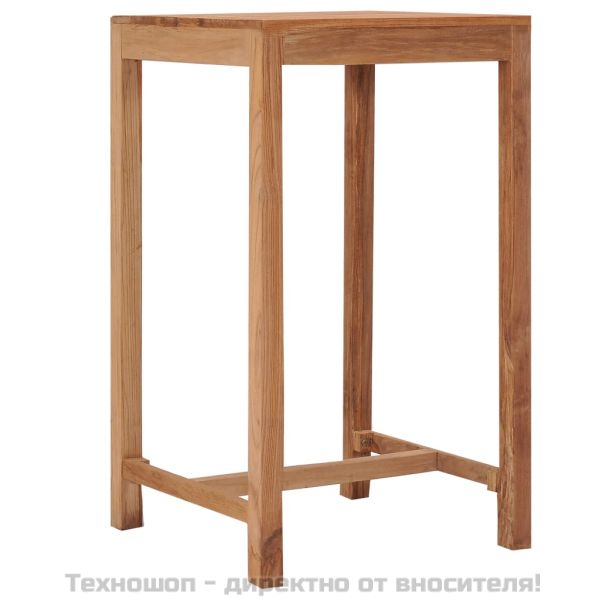 Градинска бар табуретка 60x60x105 см тиково дърво масив
