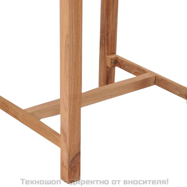 Градинска бар табуретка 60x60x105 см тиково дърво масив