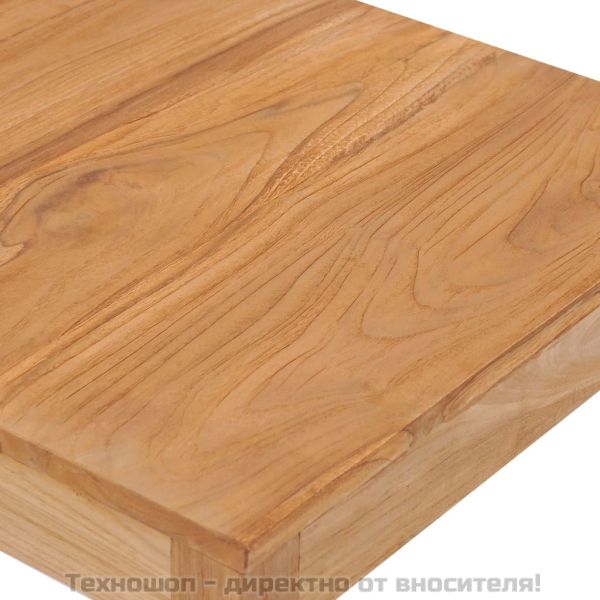 Градинска бар табуретка 60x60x105 см тиково дърво масив