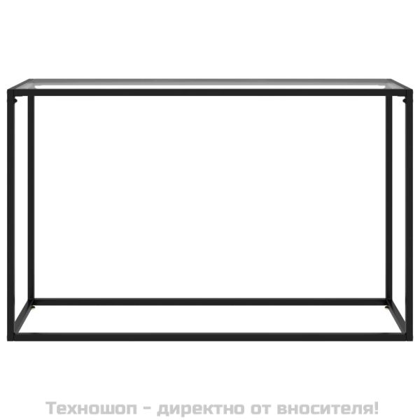 Конзолна маса, прозрачна, 120x35x75 cм, закалено стъкло