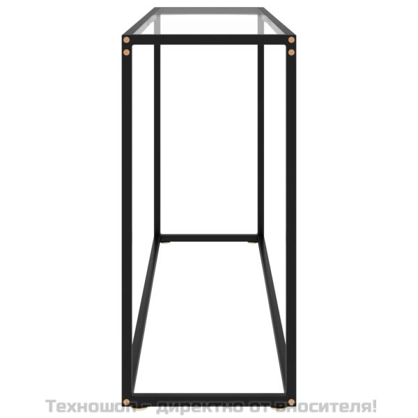 Конзолна маса, прозрачна, 120x35x75 cм, закалено стъкло