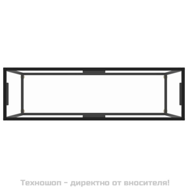 Конзолна маса, прозрачна, 120x35x75 cм, закалено стъкло
