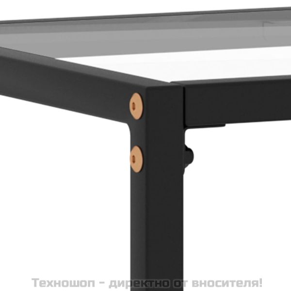 Конзолна маса, прозрачна, 120x35x75 cм, закалено стъкло