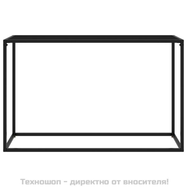 Конзолна маса, черна, 120x35x75 cм, закалено стъкло