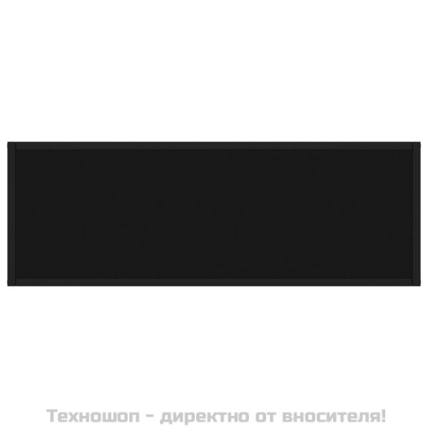 Конзолна маса, черна, 100x35x75 cм, закалено стъкло