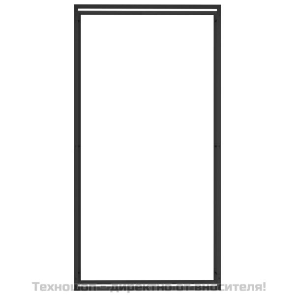 Стойка за дърва за огрев, черен мат, 110x28x214 см, стомана